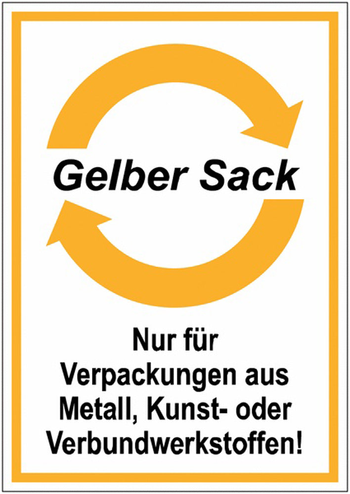 GLOBAL CARTELLO SEGNALETICO - System-Wertstoff-Kombischilder - Adesivo Extra Resistente, Pannello in Forex, Pannello In Alluminio