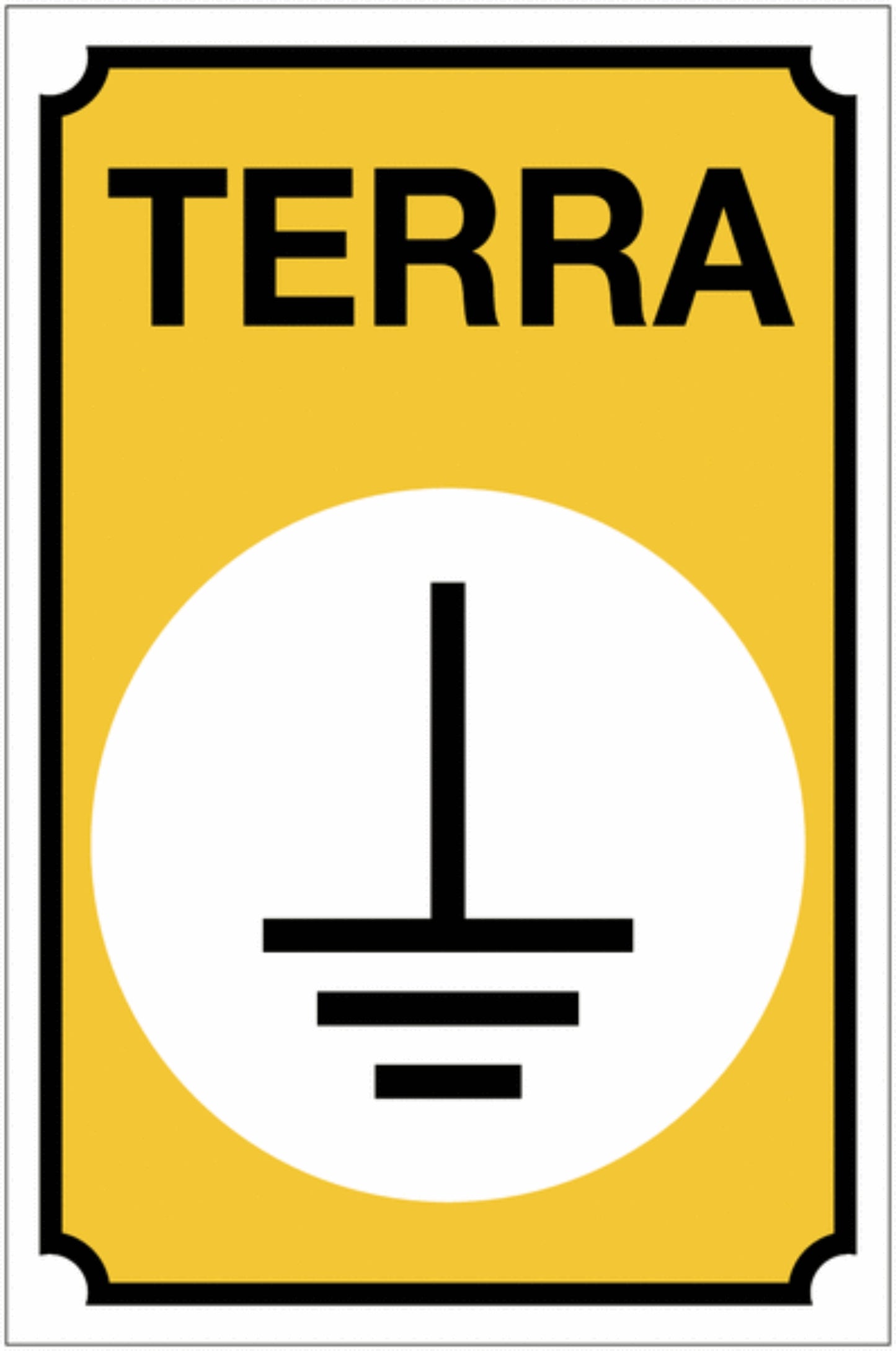 GLOBAL CARTELLO SEGNALETICO - TERRA - Adesivo Extra Resistente, Pannello in Forex, Pannello In Alluminio