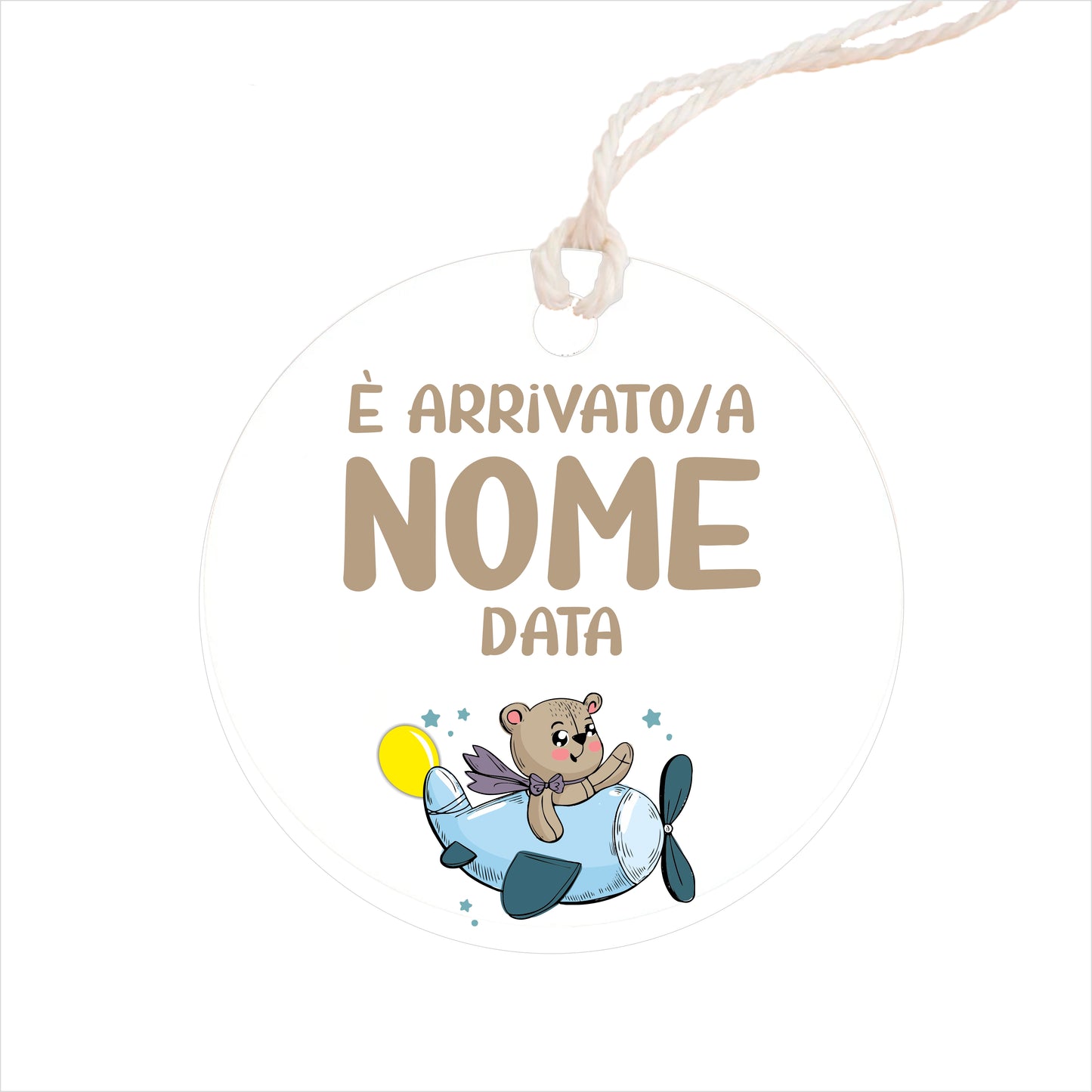 GLOBAL Bigliettini Bomboniera per Nascita Personalizzato - ELICOTTERO BIMBO - Bigliettini Bomboniera con piega, Bigliettini Bomboniera tondo, Personalizzati con Nome e Data, MADE IN ITALY