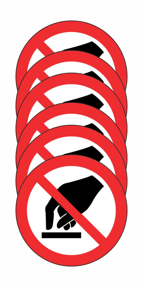 GLOBAL KIT DI 6 ADESIVI ROTONDI - VIETATO L'USO AI NON AUTORIZZATI - Pittogramma ISO 7010 Con Stampa Diretta U.V. (IDEALE ANCHE PER ESTERNO)