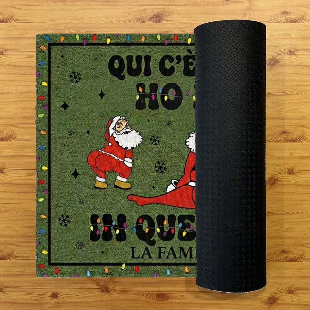 Tappeto zerbino personalizzato - c'è un po di hohoho - con stampa ad alta qualità, ideale per ingressi