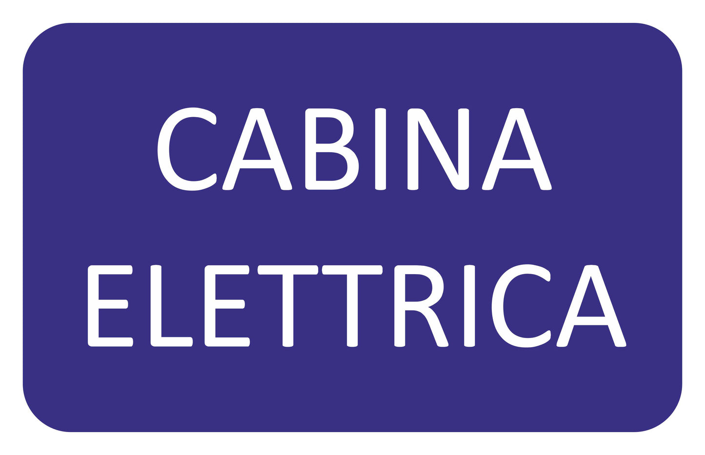 GLOBAL CARTELLO SEGNALETICO - cabina elettrica blu - Adesivo Extra Resistente, Pannello in Forex, Pannello In Alluminio