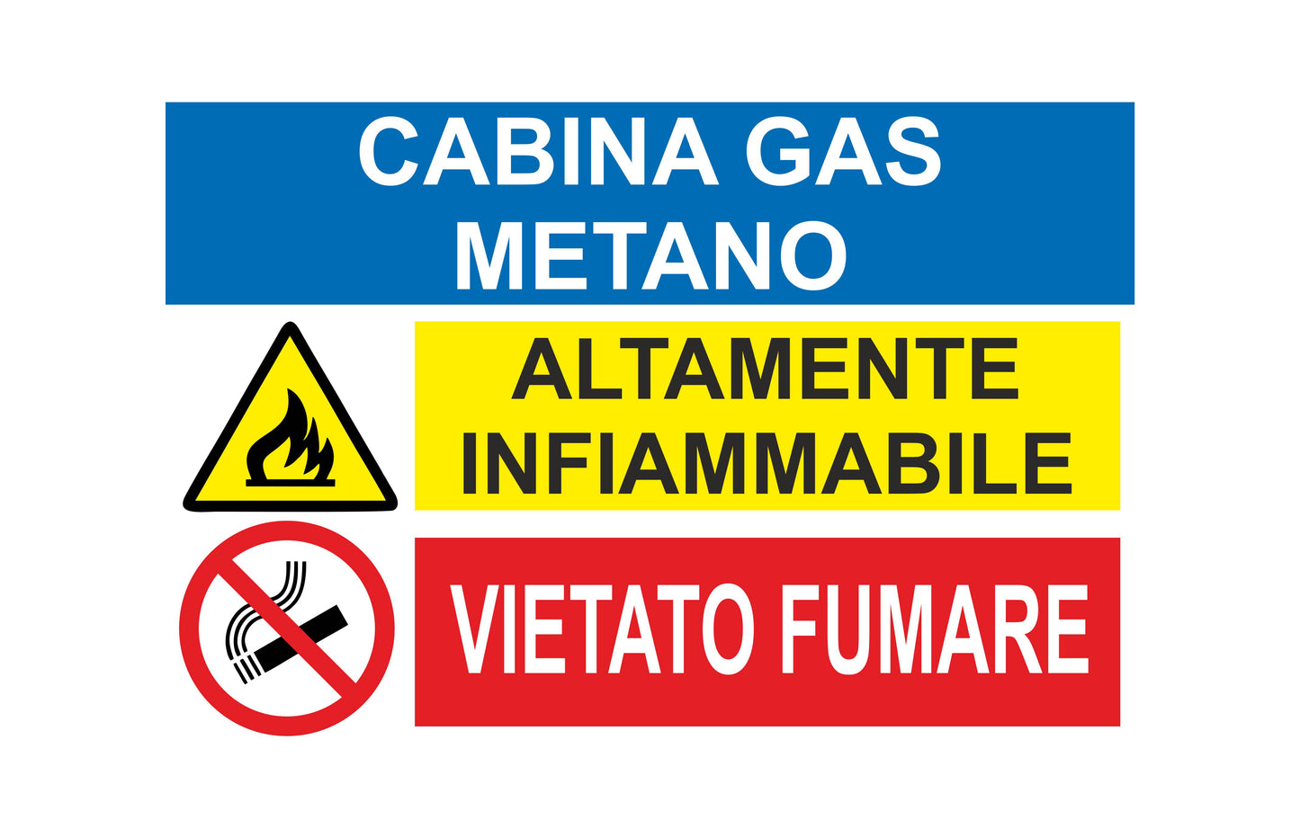 GLOBAL CARTELLO SEGNALETICO - cabina gas metano - Adesivo Extra Resistente, Pannello in Forex, Pannello In Alluminio