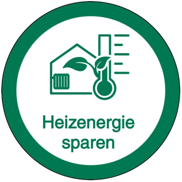 GLOBAL CARTELLO SEGNALETICO ROTONDO - schild aufkleber heizenergie sparen - Adesivo Extra Resistente, Pannello in Forex, Pannello In Alluminio