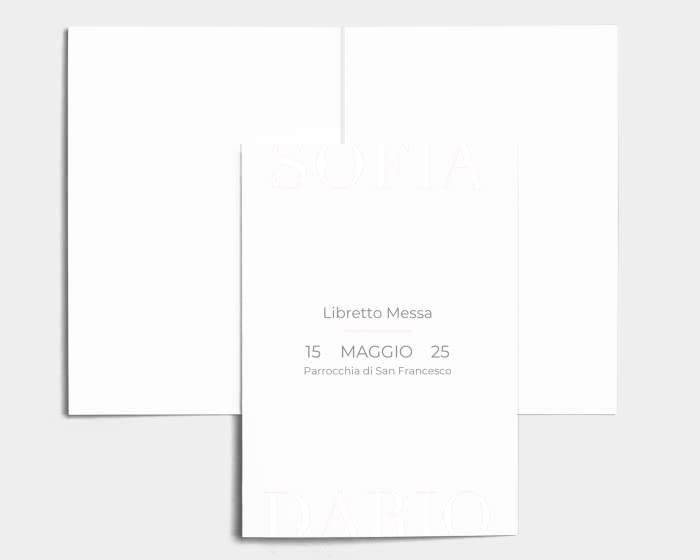Libretto Cerimonia Nozze CON STAMPA AD ALTA QUALITÁ - Trend - Libretto messa completamente PERSONALIZZABILE (ANCHE I COLORI)