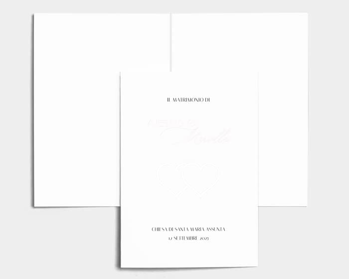 Libretto Cerimonia Nozze CON STAMPA AD ALTA QUALITÁ - Hearts - Libretto messa completamente PERSONALIZZABILE (ANCHE I COLORI)