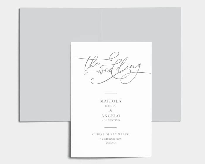 Libretto Cerimonia Nozze CON STAMPA AD ALTA QUALITÁ - Romantic Calligraphy - Libretto messa completamente PERSONALIZZABILE (ANCHE I COLORI)