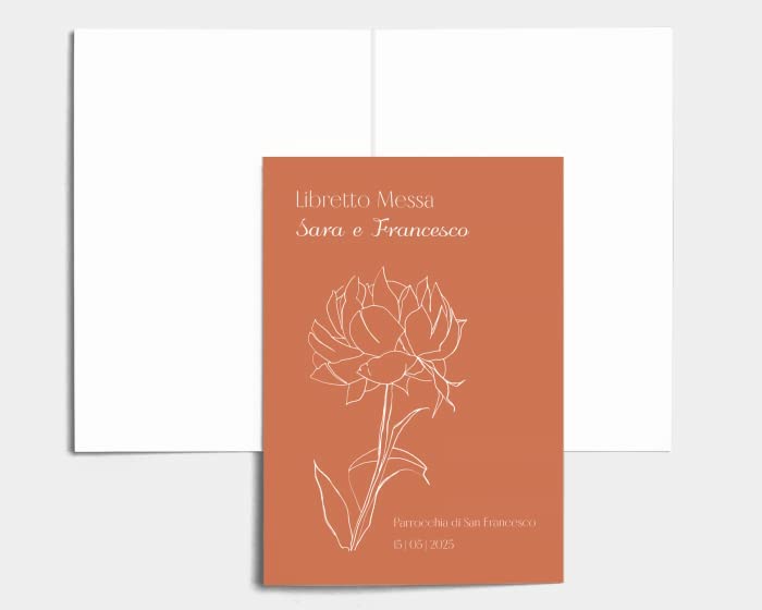 Libretto Cerimonia Nozze CON STAMPA AD ALTA QUALITÁ - Peonys - Libretto messa completamente PERSONALIZZABILE (ANCHE I COLORI)