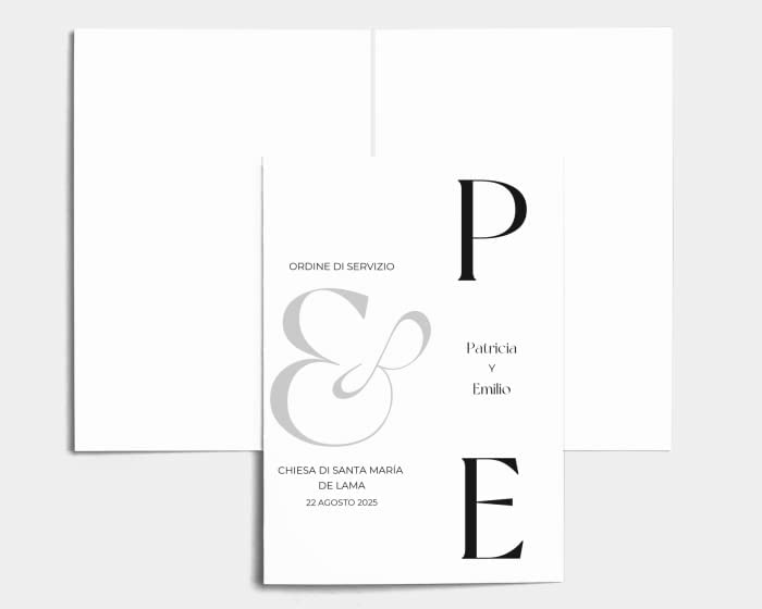 Libretto Cerimonia Nozze CON STAMPA AD ALTA QUALITÁ - Letters - Libretto messa completamente PERSONALIZZABILE (ANCHE I COLORI)