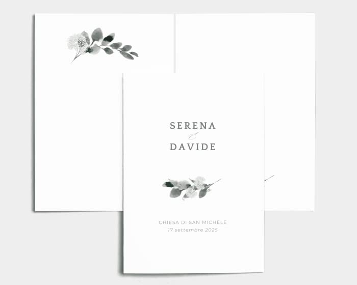 Libretto Cerimonia Nozze CON STAMPA AD ALTA QUALITÁ - Elegant Greenery - Libretto messa completamente PERSONALIZZABILE (ANCHE I COLORI)