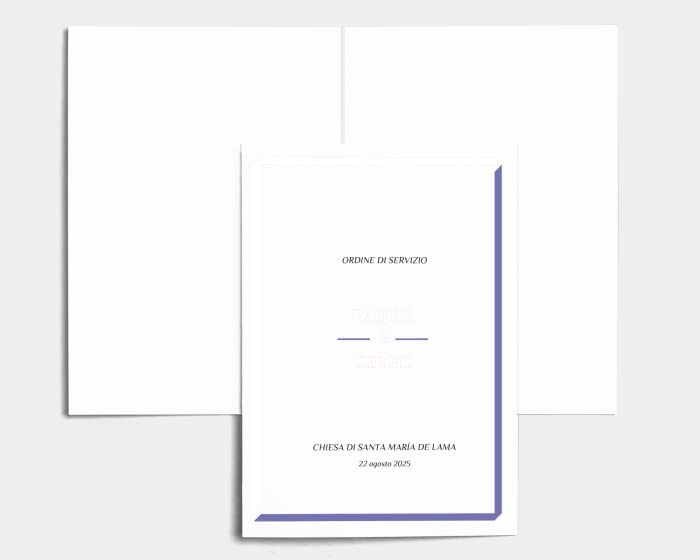 Libretto Cerimonia Nozze CON STAMPA AD ALTA QUALITÁ - Bari - Libretto messa completamente PERSONALIZZABILE (ANCHE I COLORI)