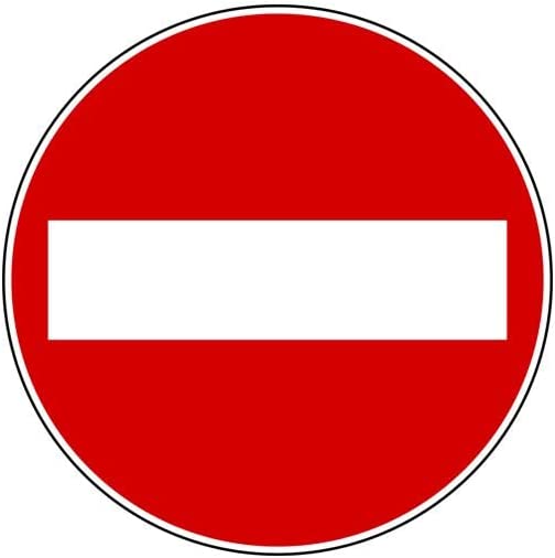 CARTELLO IN LAMIERA SCATOLATA DISCO diametro 60 cm - Senso vietato divieto - SEGNALE CATARIFRAGENTE