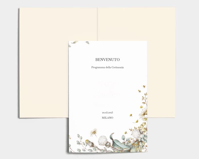 Libretto Cerimonia Nozze CON STAMPA AD ALTA QUALITÁ - Fairytale - Libretto messa completamente PERSONALIZZABILE (ANCHE I COLORI)