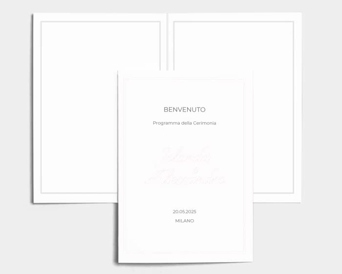 Libretto Cerimonia Nozze CON STAMPA AD ALTA QUALITÁ - Kalligraphie - Libretto messa completamente PERSONALIZZABILE (ANCHE I COLORI)