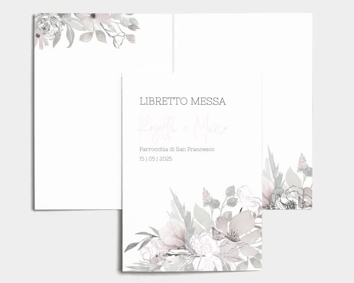 Libretto Cerimonia Nozze CON STAMPA AD ALTA QUALITÁ - Velvet - Libretto messa completamente PERSONALIZZABILE (ANCHE I COLORI)