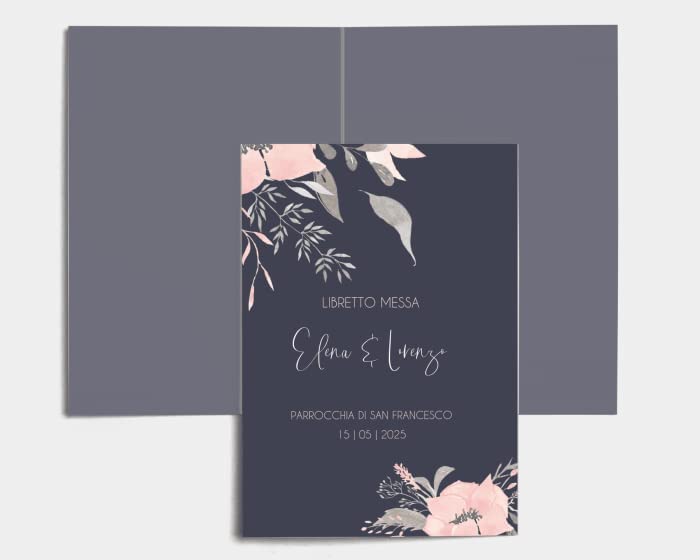 Libretto Cerimonia Nozze CON STAMPA AD ALTA QUALITÁ - Harmony - Libretto messa completamente PERSONALIZZABILE (ANCHE I COLORI)