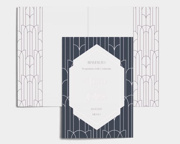 Libretto Cerimonia Nozze CON STAMPA AD ALTA QUALITÁ - Milano - Libretto messa completamente PERSONALIZZABILE (ANCHE I COLORI)