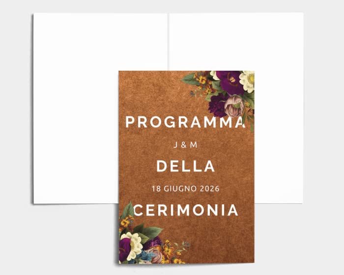 Libretto Cerimonia Nozze CON STAMPA AD ALTA QUALITÁ - Rustic Love - Libretto messa completamente PERSONALIZZABILE (ANCHE I COLORI)