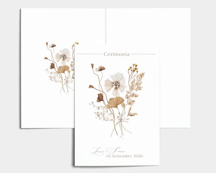 Libretto Cerimonia Nozze CON STAMPA AD ALTA QUALITÁ - Autumn Wildflowers - Libretto messa completamente PERSONALIZZABILE (ANCHE I COLORI)