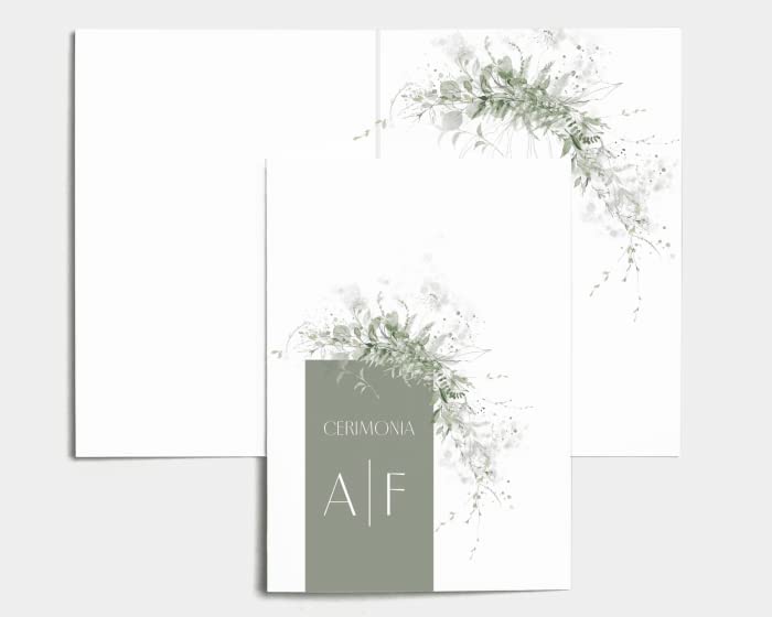 Libretto Cerimonia Nozze CON STAMPA AD ALTA QUALITÁ - Lyra - Libretto messa completamente PERSONALIZZABILE (ANCHE I COLORI)