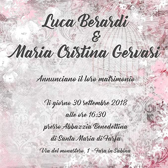 Partecipazioni di Matrimonio Personalizzate IN PLEXIGLASS CON STAMPA AD ALTA QUALITÁ - gabbietta uccellini - completamente PERSONALIZZABILE