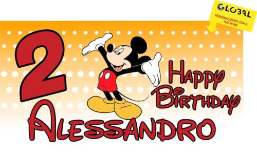 Banner feste compleanno cartoni animati, decorazioni multicolore Banner feste compleanno cartoni animati, decorazioni multicolore