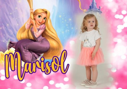 BANNER STRISCIONE compleanno - Rapunzel - CON NOME foto ed età bimbo/a –  GLOBAL PUBBLICITÀ
