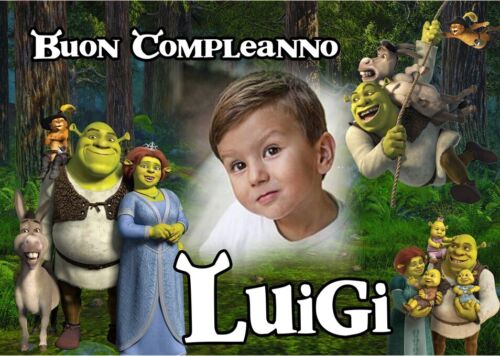 BANNER STRISCIONE compleanno - Sonic - CON NOME foto ed età bimbo/a