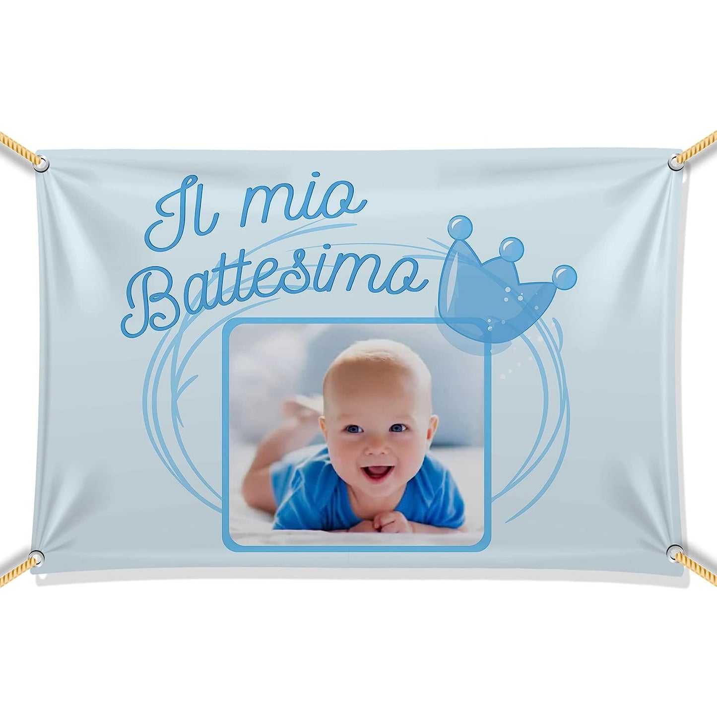 BANNER STRISCIONE BATTESIMO - Principe - CON IL TUO NOME bimbo