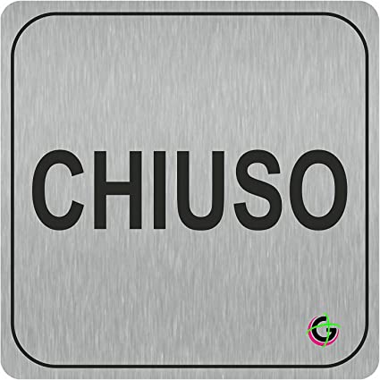 TARGHETTE IN ALLUMINIO SPAZZOLATO da 3 mm L 15 x H 15 cm - Targhetta Autoadesive, Impermeabili Lavabili, uffici, Pub, Banche, aziende, ufficio