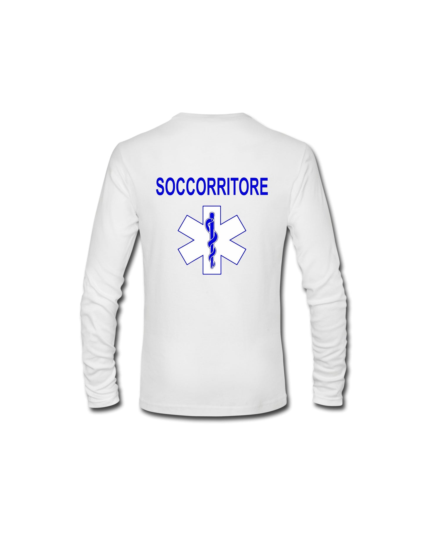 Felpa Girocollo Uomo o Donna Cotone Basic Super vestibilità Top qualità - Ruolo soccorritore Croce Bianca - Personalizzata con Nome