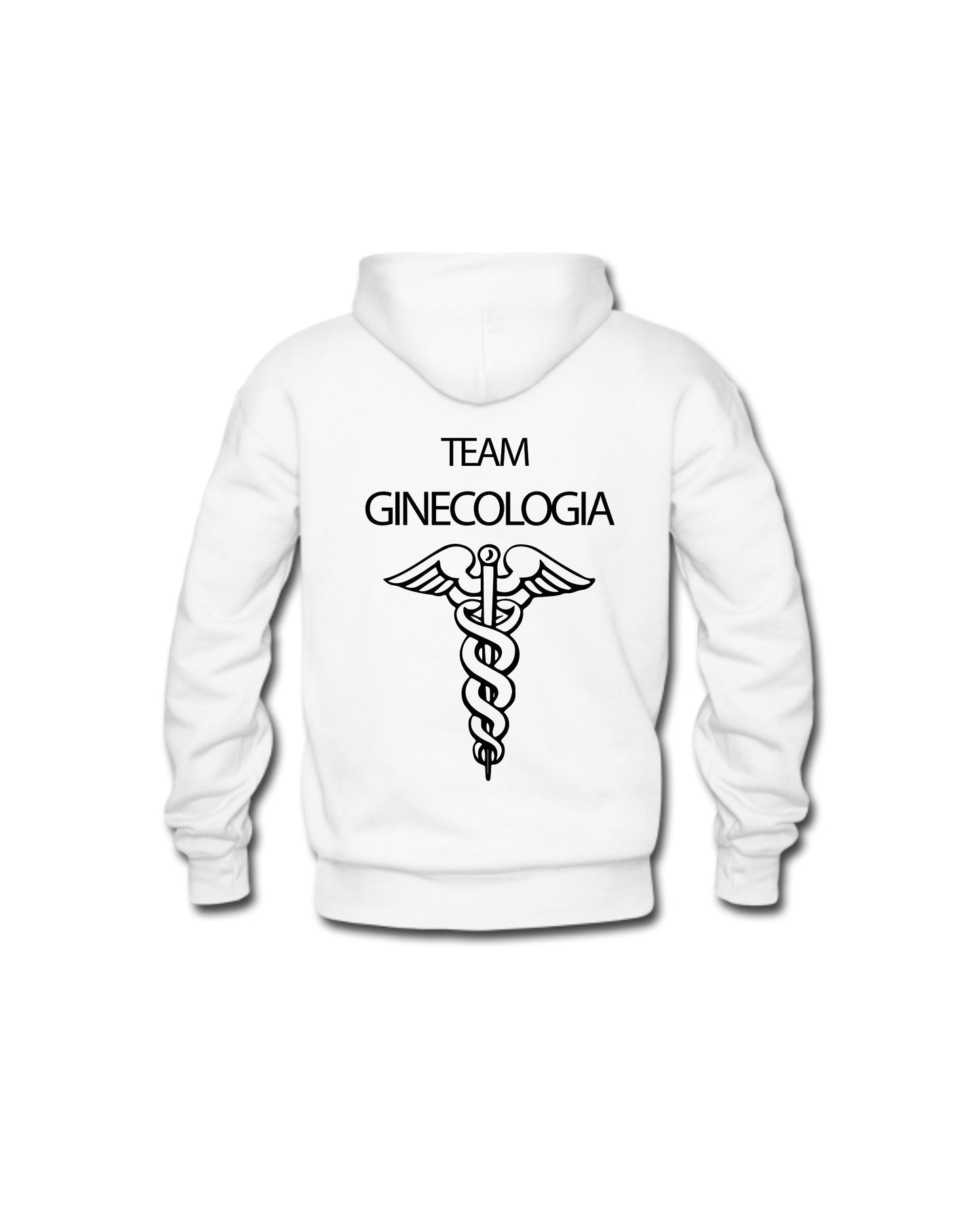 Felpa Cappuccio Uomo o Donna Cotone Basic Super vestibilità Top qualità - Team ginecologia - Personalizzata con Nome