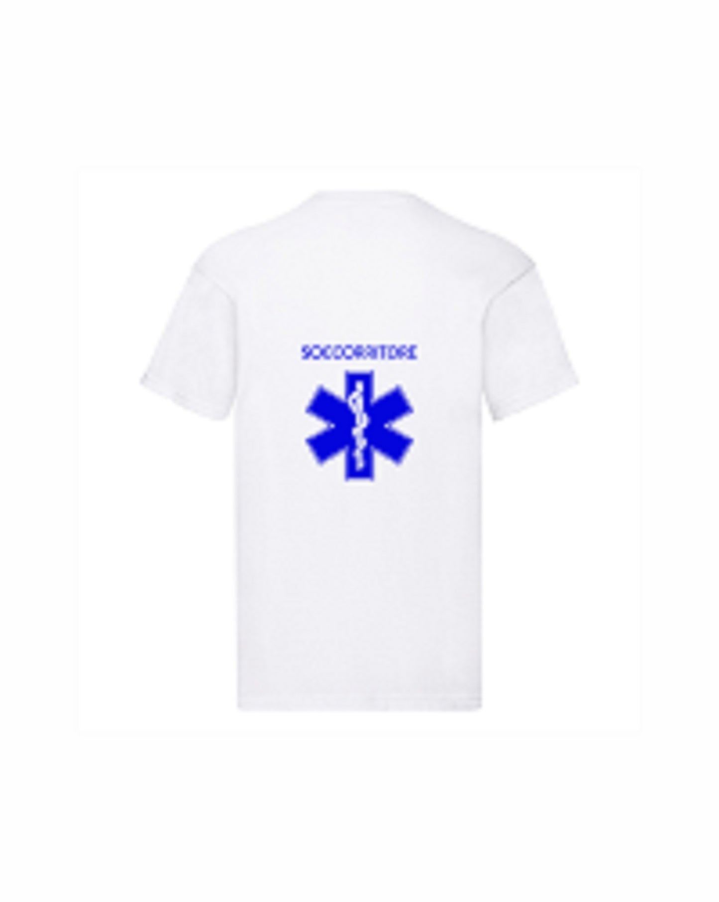 T-Shirt Uomo o Donna Cotone Basic Super vestibilità Top qualità - Ruolo soccorritore Croce Blu - Personalizzata con Nome