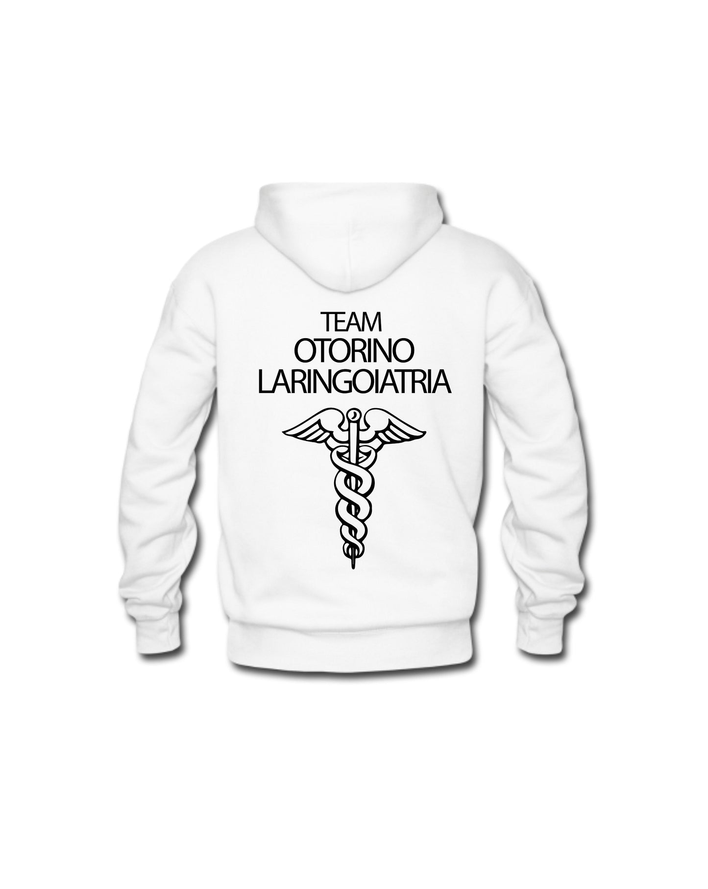 Felpa Cappuccio Uomo o Donna Cotone Basic Super vestibilità Top qualità - Team otorinolaringoiatria - Personalizzata con Nome