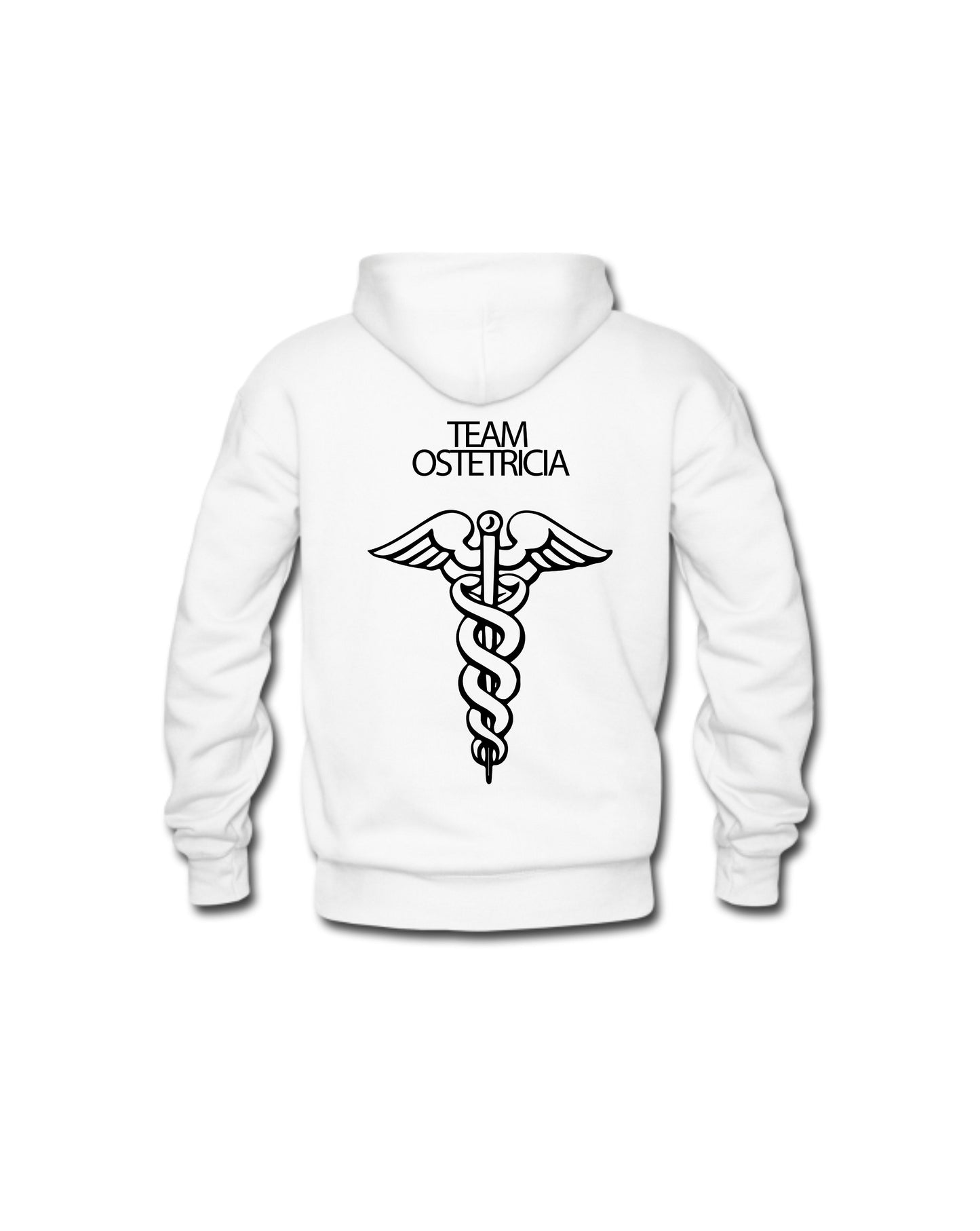 Felpa Cappuccio Uomo o Donna Cotone Basic Super vestibilità Top qualità - Team Ostetricia - Personalizzata con Nome