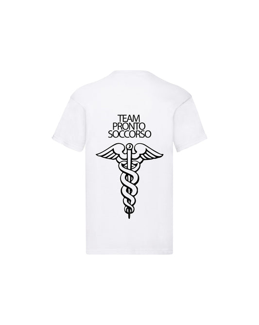 T-Shirt Uomo o Donna Cotone Basic Super vestibilità Top qualità - Team Pronto Soccorso - Personalizzata con Nome