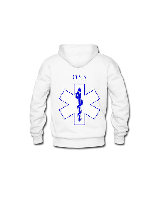 Felpa Cappuccio Uomo o Donna Cotone Basic Super vestibilità Top qualità - Ruolo operatore OSS Croce - Personalizzata con Nome