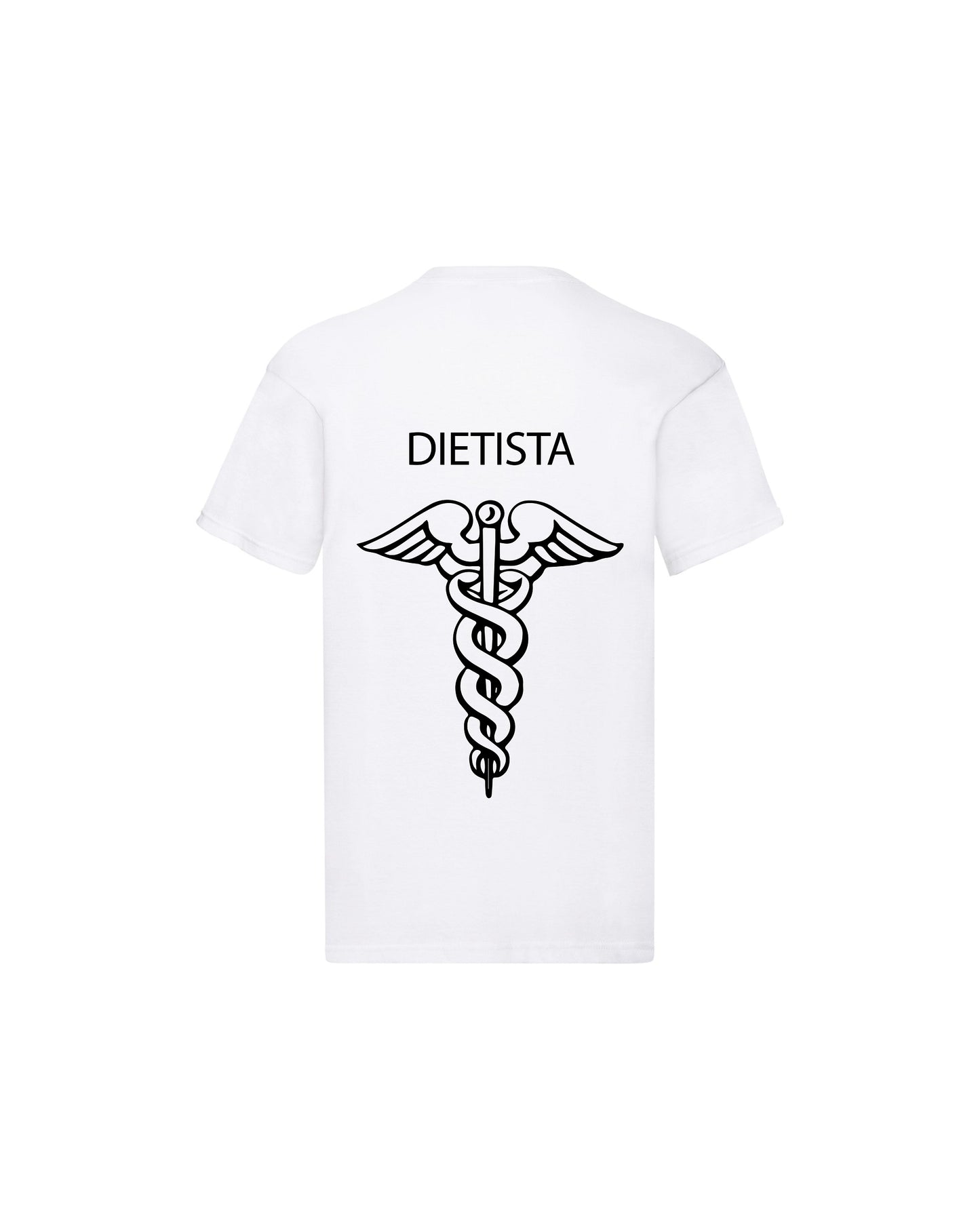 T-Shirt Uomo o Donna Cotone Basic Super vestibilità Top qualità - Ruolo dietista - Personalizzata con Nome