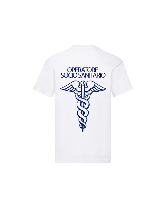 T-Shirt Uomo o Donna Cotone Basic Super vestibilità Top qualità - Ruolo operatore OSS Blu - Personalizzata con Nome