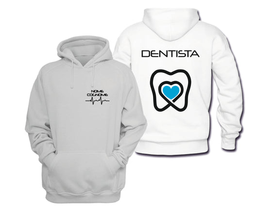 Felpa Cappuccio Uomo o Donna Cotone Basic Super vestibilità Top qualità - Dentista - Personalizzata con Nome