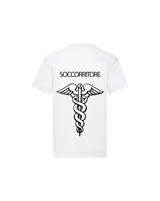T-Shirt Uomo o Donna Cotone Basic Super vestibilità Top qualità - Ruolo soccorritore - Personalizzata con Nome