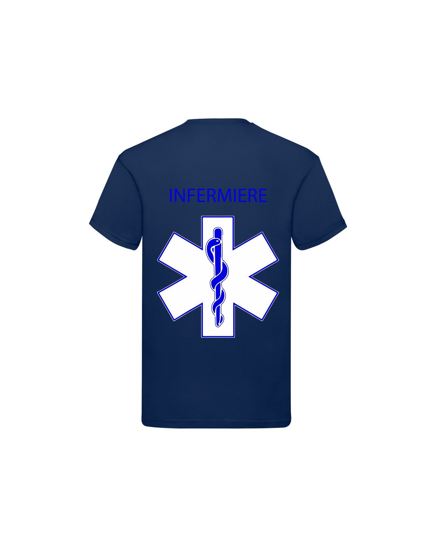 T-Shirt Uomo o Donna Cotone Basic Super vestibilità Top qualità - Ruolo di Infermiere Croce - Personalizzata con Nome