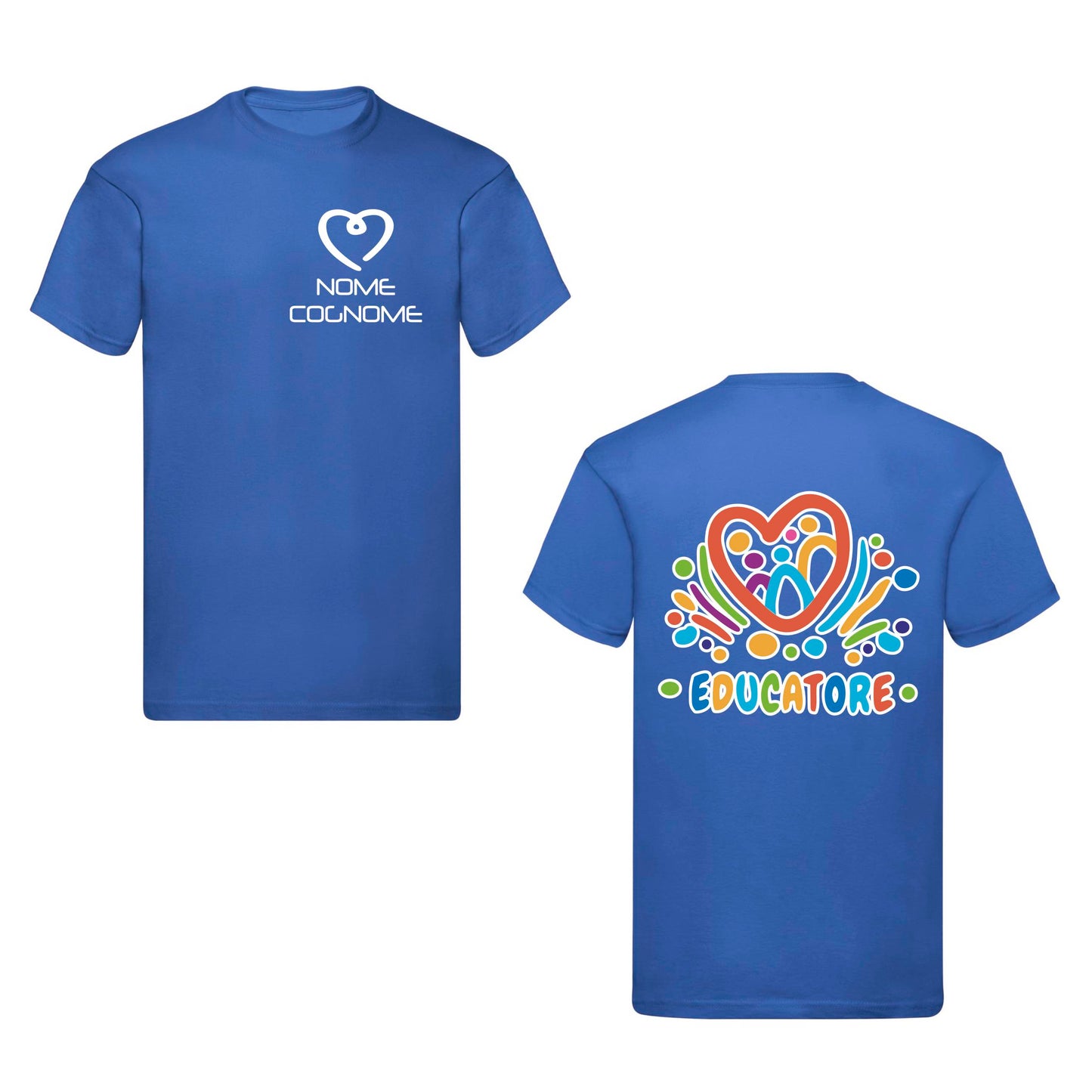 T-Shirt Uomo o Donna Cotone Basic Super vestibilità Top qualità - Educatore - Personalizzata con Nome