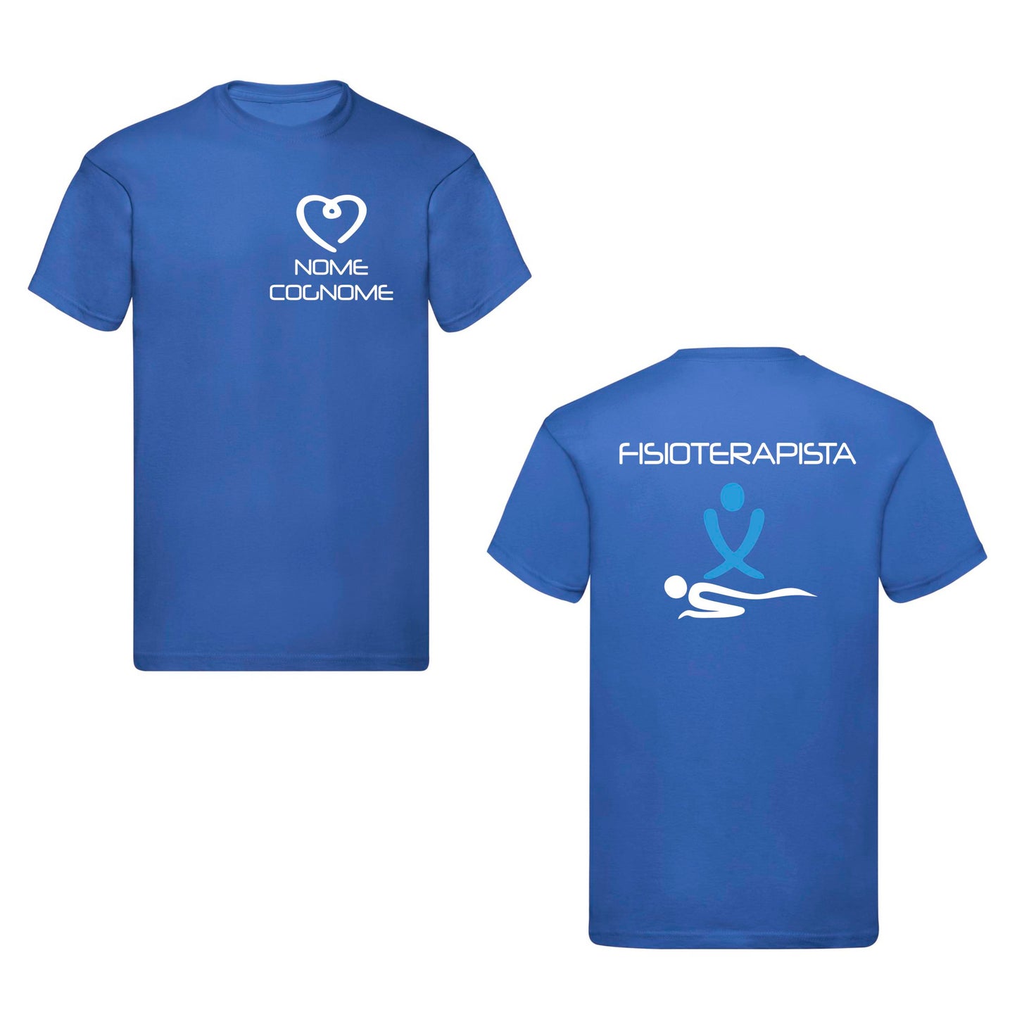 T-Shirt Uomo o Donna Cotone Basic Super vestibilità Top qualità - Fisioterapista - Personalizzata con Nome