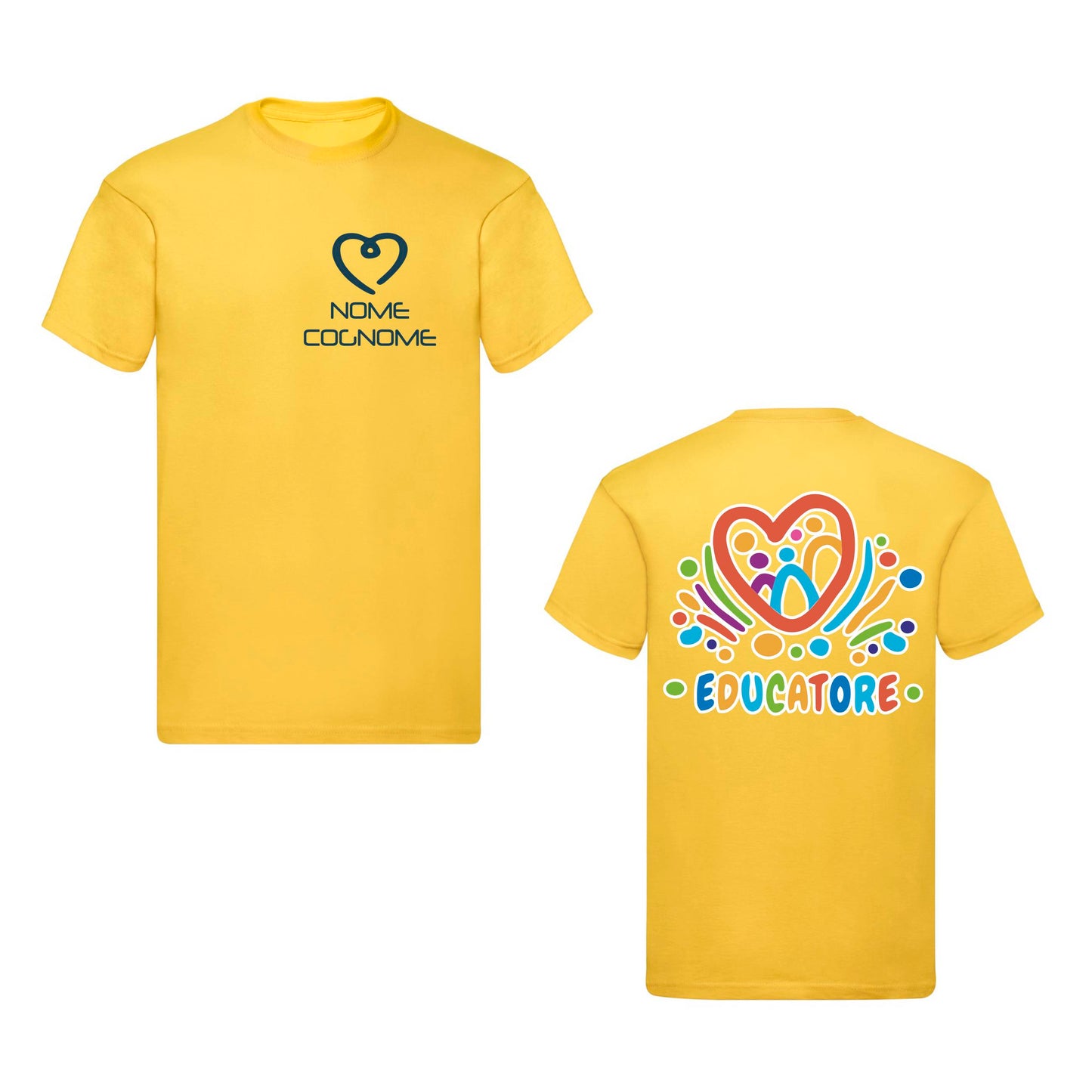 T-Shirt Uomo o Donna Cotone Basic Super vestibilità Top qualità - Educatore - Personalizzata con Nome