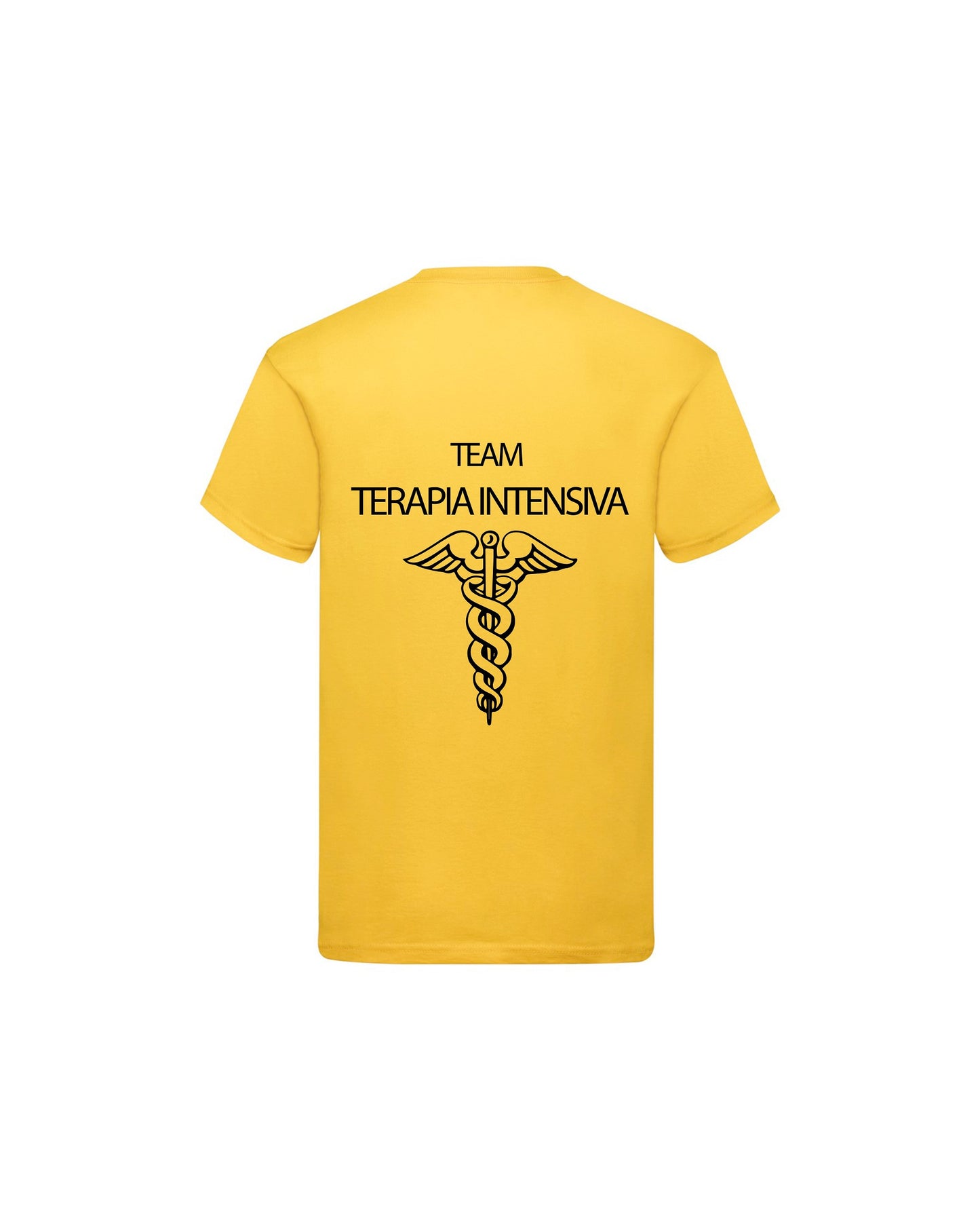 T-Shirt Uomo o Donna Cotone Basic Super vestibilità Top qualità - Team terapia intensiva - Personalizzata con Nome
