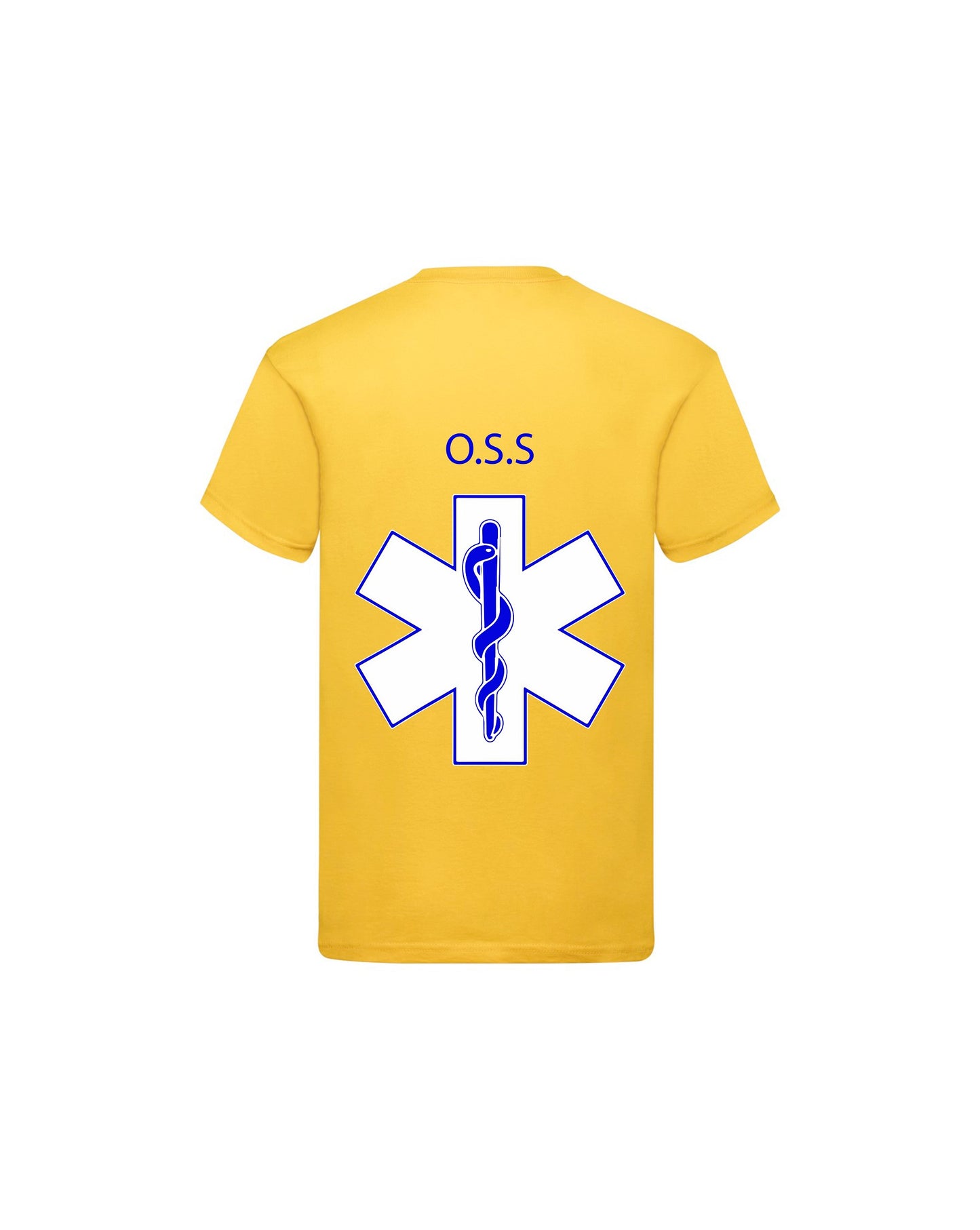 T-Shirt Uomo o Donna Cotone Basic Super vestibilità Top qualità - Ruolo operatore OSS Croce - Personalizzata con Nome