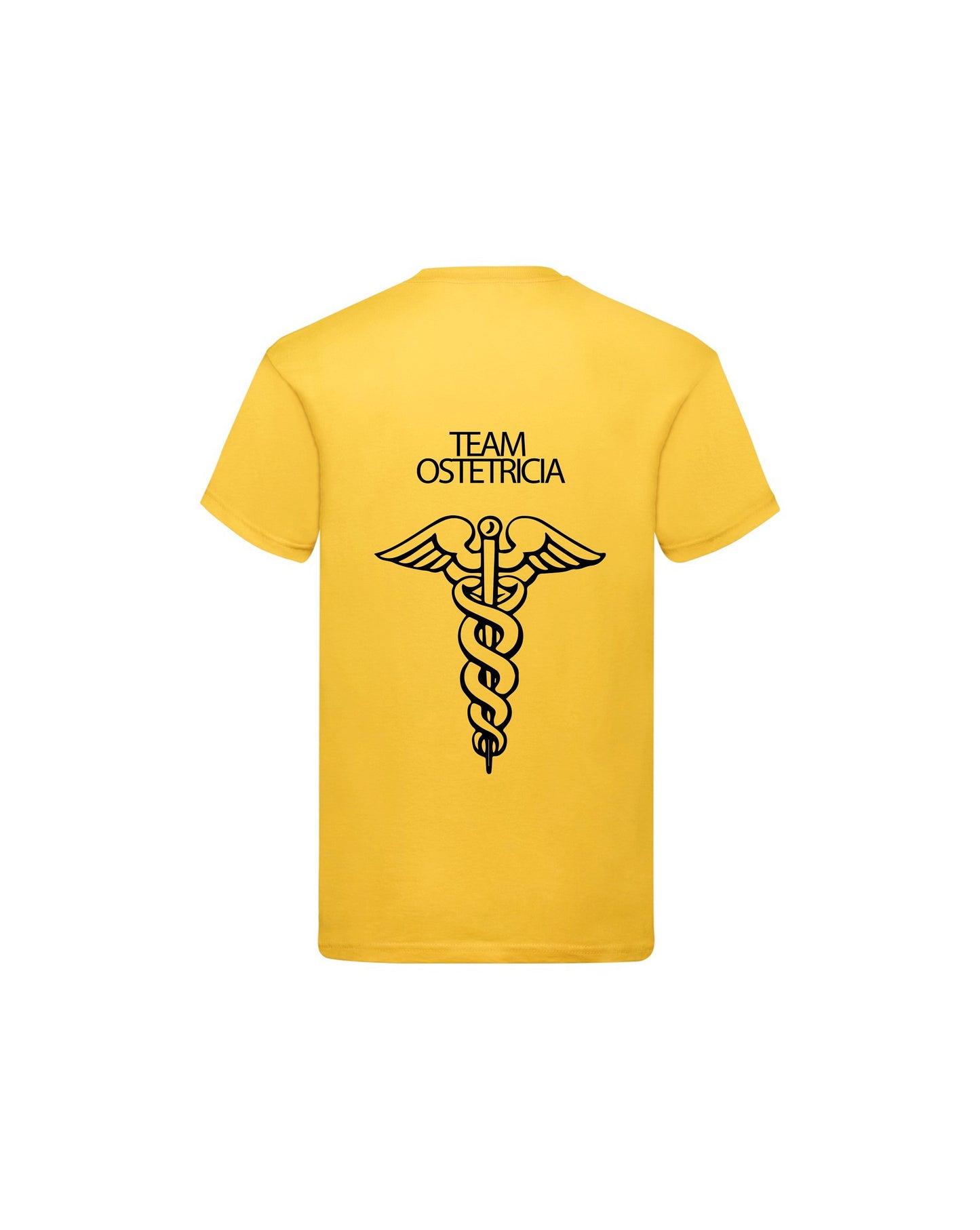 T-Shirt Uomo o Donna Cotone Basic Super vestibilità Top qualità - Team Ostetricia - Personalizzata con Nome