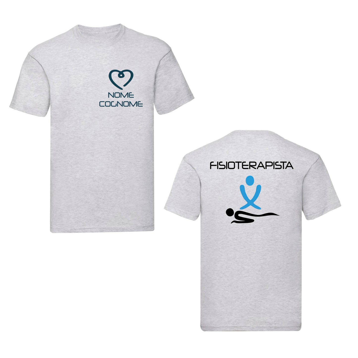 T-Shirt Uomo o Donna Cotone Basic Super vestibilità Top qualità - Fisioterapista - Personalizzata con Nome