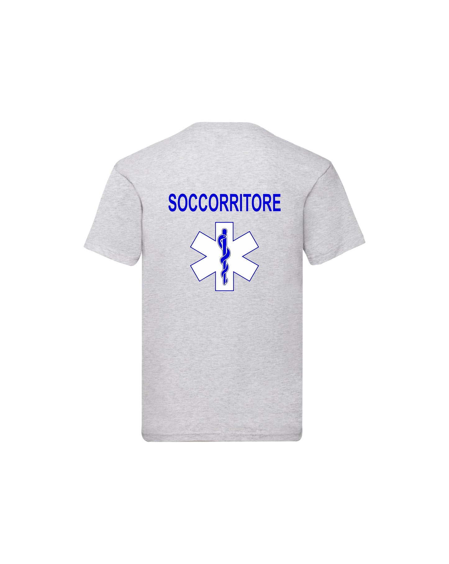 T-Shirt Uomo o Donna Cotone Basic Super vestibilità Top qualità - Ruolo soccorritore Croce Bianca - Personalizzata con Nome